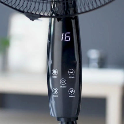 IZZY Ανεμιστήρας Ορθοστάτης 70W 46cm με Ρυθμιζόμενο ύψος, 3 Λειτουργίες, Χρονοδιακόπτη και Τηλεχειριστήριο IZ-9048 Μαύρο