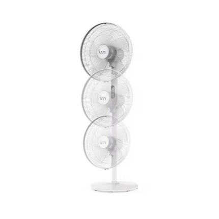 IZZY Ανεμιστήρας 3σε1 70W 40cm με 3 Επίπεδα Ύψους, Χρονοδιακόπτη, Λειτουργία Περιστροφής και Τηλεχειριστήριο IZ-9007 Λευκό
