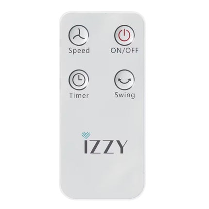 IZZY Ανεμιστήρας 3σε1 70W 40cm με 3 Επίπεδα Ύψους, Χρονοδιακόπτη, Λειτουργία Περιστροφής και Τηλεχειριστήριο IZ-9007 Λευκό