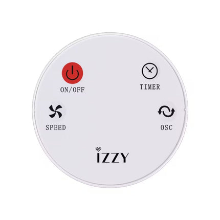 Izzy Ανεμιστήρας Ορθοστάτης DC 40cm με Ρύθμιση Κλίσης, 8 Ταχύτητες, Χρονοδιακόπτη και Τηλεχειριστήριο IZ-9086 Λευκό