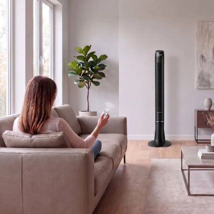 IZZY Ανεμιστήρας Πύργος 70W 120cm με 3 Ταχύτητες, Χρονοδιακόπτη και Τηλεχειριστήριο IZ-9035 Μαύρο