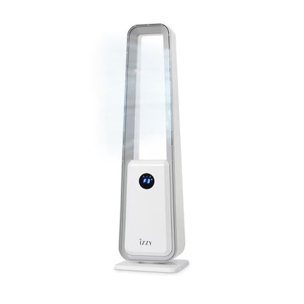 IZZY Ανεμιστήρας Πύργος Χωρίς Φτερά 80W 90cm με 3 Λειτουργίες, Χρονοδιακόπτη και Τηλεχειριστήριο IZ-9087 Λευκό