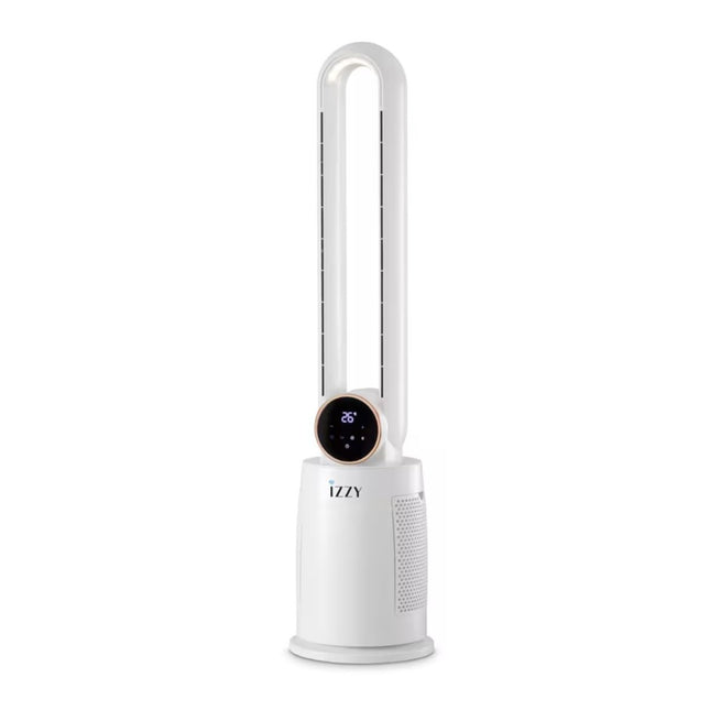IZZY Ανεμιστήρας Πύργος Χωρίς Φτερά 60W 108cm με Χρονοδιακόπτη 3 Ταχύτητες και Τηλεχειριστήριο IZ-9046 Λευκό