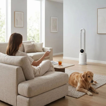 IZZY Ανεμιστήρας Πύργος Χωρίς Φτερά 60W 108cm με Χρονοδιακόπτη 3 Ταχύτητες και Τηλεχειριστήριο IZ-9046 Λευκό
