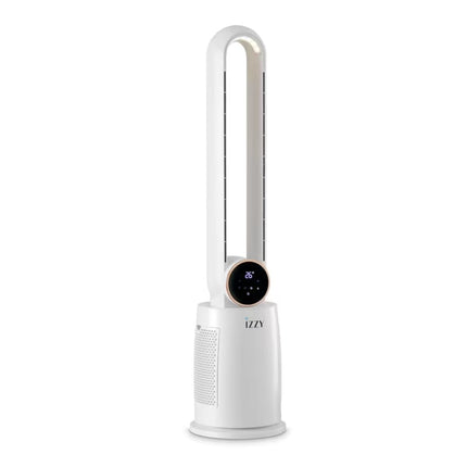IZZY Ανεμιστήρας Πύργος Χωρίς Φτερά 60W 108cm με Χρονοδιακόπτη 3 Ταχύτητες και Τηλεχειριστήριο IZ-9046 Λευκό