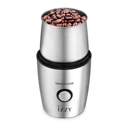 IZZY Grinder 2σε1 Πολυκόφτης & Μύλος Καφέ 200W με 2 Δοχεία IZ-6205