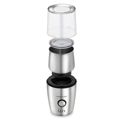 IZZY Grinder 2σε1 Πολυκόφτης & Μύλος Καφέ 200W με 2 Δοχεία IZ-6205