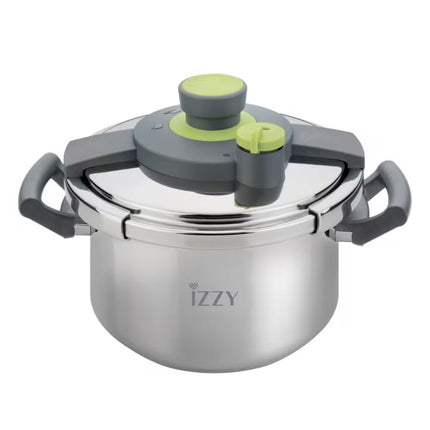IZZY Χύτρα Ταχύτητας Natura 6L από Ανοξείδωτο Ατσάλι με Δώρο Καλάθι Ατμού & Βιβλίο Συνταγών