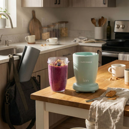 IZZY Nutriblend Μπλέντερ Smoothie 600W με 2 Δοχεία & Ανοξείδωτες Λεπίδες IZ-6503 Πράσινο