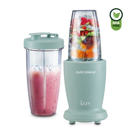 IZZY Nutriblend Μπλέντερ Smoothie 600W με 2 Δοχεία & Ανοξείδωτες Λεπίδες IZ-6503 Πράσινο