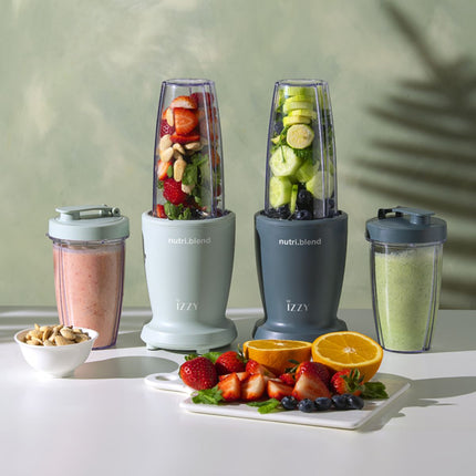 IZZY Nutriblend Μπλέντερ Smoothie 600W με 2 Δοχεία & Ανοξείδωτες Λεπίδες IZ-6503 Γκρι