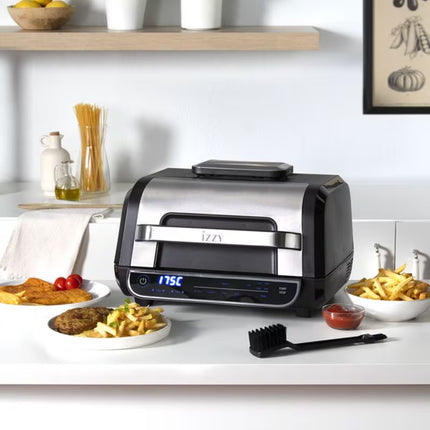IZZY Ψηφιακή Φριτέζα Αέρος & Grill 2 σε 1 7L 1700W με 8 Προγράμματα & Οθόνη Αφής IZ-8265, Inox