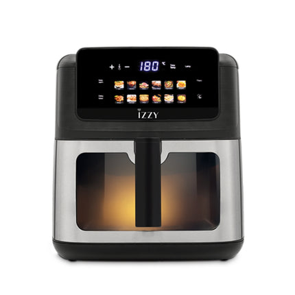 IZZY Ψηφιακή Φριτέζα Αέρος XL 9.2L 2200W με Διπλή Αντίσταση, 12 Προγράμματα & Παράθυρο Food Control IZ-8272 Inox/Μαύρο