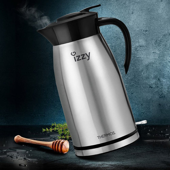 IZZY Thermos Βραστήρας Inox 1.5L 1800W με Θερμομονωτική Κανάτα