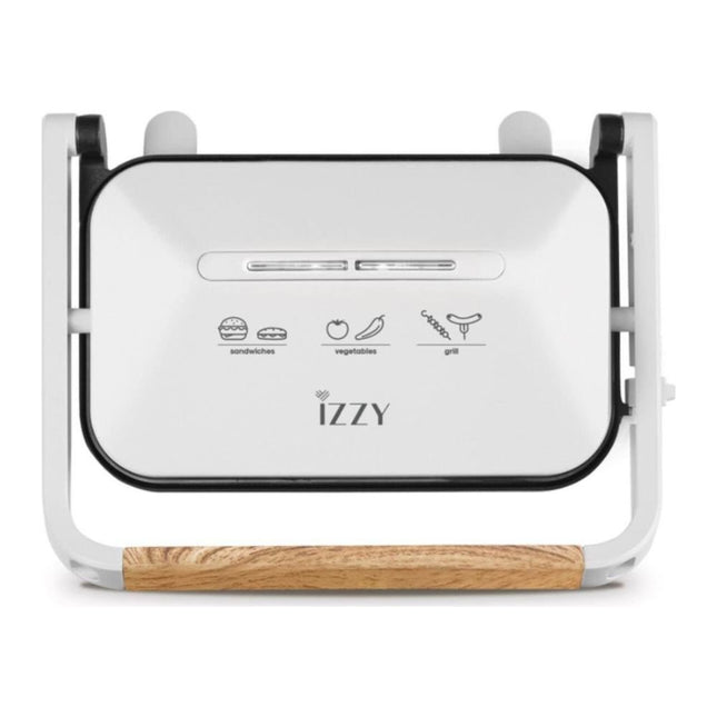 IZZY Τοστιέρα Panini 1300W με Ξύλινη Λαβή & Αντικολλητικές Πλάκες