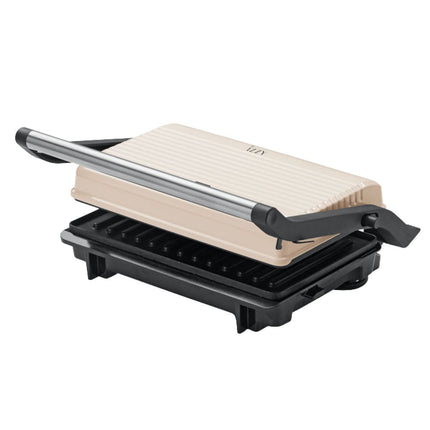 IZZY Vintage Σαντουιτσιέρα Panini 1000W με Άνοιγμα 180° για 2 Τοστ Creme IZ-2025