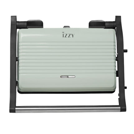 IZZY Vintage Σαντουιτσιέρα Panini 1000W με Άνοιγμα 180° για 2 Τοστ Πράσινο IZ-2025