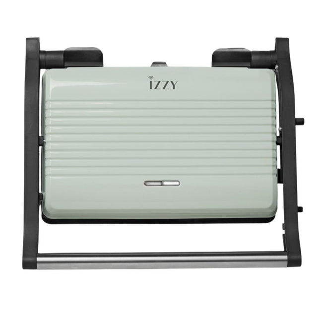 IZZY Vintage Σαντουιτσιέρα Panini 1000W με Άνοιγμα 180° για 2 Τοστ Πράσινο IZ-2025