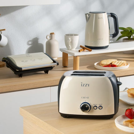 IZZY Βραστήρας 1.7L Creme 2200W Γρήγορο Βράσιμο με Κεραμική Κανάτα και Αυτόματη Παύση Λειτουργίας