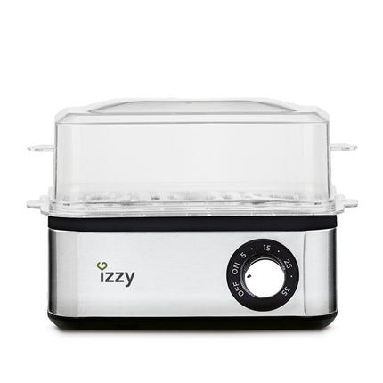 IZZY Βραστήρας Αυγών 8 Θέσεων 600W Μαλακό, Μεσαίο, Σκληρό Βράσιμο με Αυτόματη Λειτουργία Ασημί