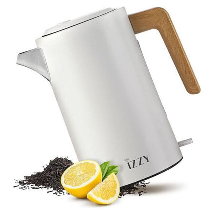 IZZY Wooden Βραστήρας 1.7L 2200W Λευκός με Ξύλινη Λαβή Λευκό