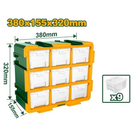 JADEVER Modular Σετ Αποθήκευτικών Κουτιών 9 τμχ 38×15,5×32 cm