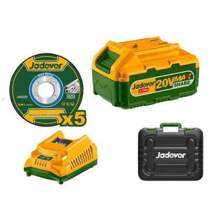 JADEVER CORDLESS ANGLE GRINDER 20V