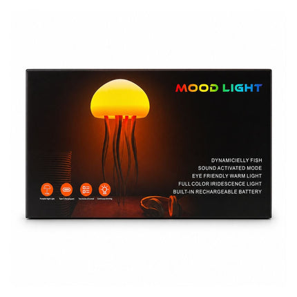 Jellyfish Επαναφορτιζόμενο LED Φωτιστικό Νυχτός RGB σε Σχήμα Μέδουσας και Αποσπώμενα Πλοκάμια