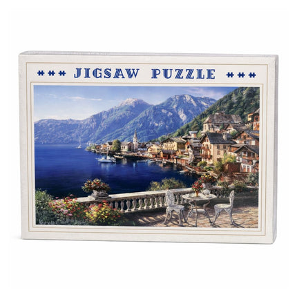 Jigsaw Puzzle Hallstatt Αυστρία Μαγευτικό Αλπικό Τοπίο 1000 Τεμαχίων 10+ Ετών