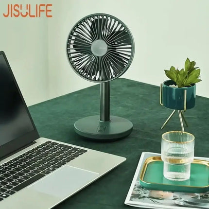 Jisulife Επαναφορτιζόμενος Επεκτεινόμενος Επιτραπέζιος Ανεμιστήρας με Περιστροφή FA13P Πράσινο
