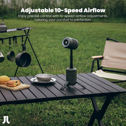 Jisulife Pro 1S Φορητός Προσωπικός Ανεμιστήρας 15000 RPM με Οθόνη, Μοτέρ 15000 RPM & Μπαταρία 5000mAh Μαύρο