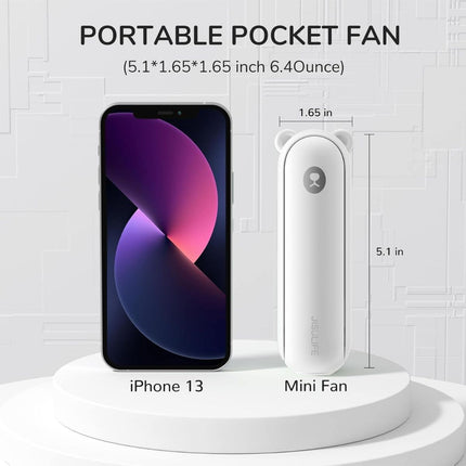 Jisulife F8X Plus Φορητός Προσωπικός Ανεμιστήρας με Λουράκι, Φακό & Powerbank 4800mAh Λευκό