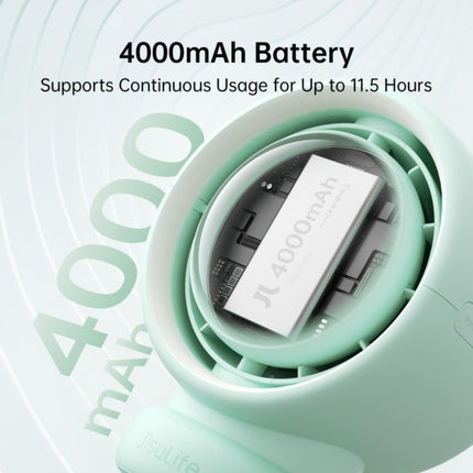 Jisulife Life2 Φορητός Ανεμιστήρας Καροτσιού 4000mAh με Καθαριστή Αέρα & LED Φωτισμό Πράσινο