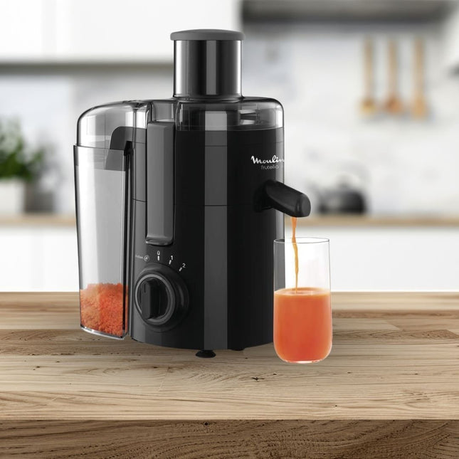 MOULINEX Frutelia+ Αποχυμωτής 350W με 2 Ταχύτητες, Λειτουργία Pulse, Ανοξείδωτο Φίλτρο & Δοχείο Πολτού 950ml JU370810