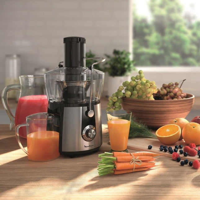 MOULINEX Juice Express Αποχυμωτής 800W με Δοχείο 1.4L, 2 Επίπεδα Ταχύτητας & Φαρδύ Στόμιο Τροφοδοσίας JU550D10