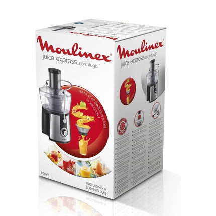 MOULINEX Juice Express Αποχυμωτής 800W με Δοχείο 1.4L, 2 Επίπεδα Ταχύτητας & Φαρδύ Στόμιο Τροφοδοσίας JU550D10