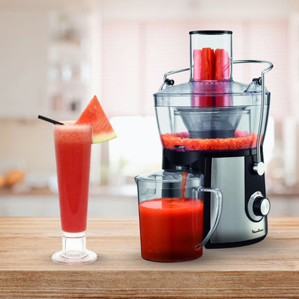 MOULINEX Juice Express Αποχυμωτής 800W με Δοχείο 1.4L, 2 Επίπεδα Ταχύτητας & Φαρδύ Στόμιο Τροφοδοσίας JU550D10