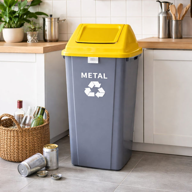 Κάδος Ανακύκλωσης 90L από Ανακυκλώσιμο Πλαστικό Κίτρινο