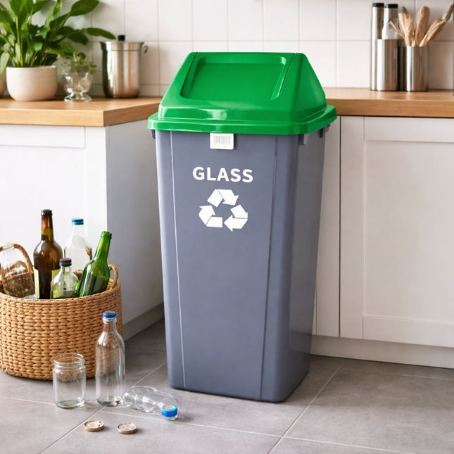 Κάδος Ανακύκλωσης 90L από Ανακυκλώσιμο Πλαστικό Πράσινο