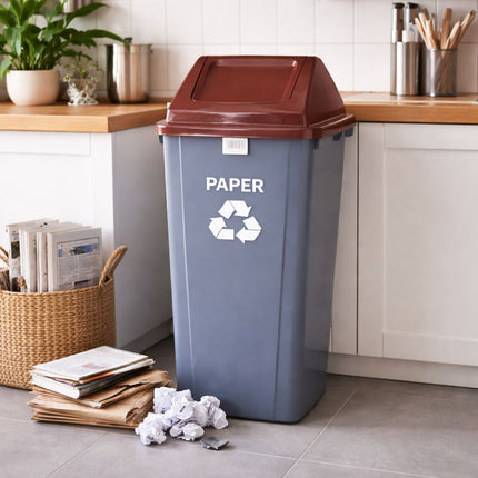 Κάδος Ανακύκλωσης 90L από Ανακυκλώσιμο Πλαστικό Καφέ