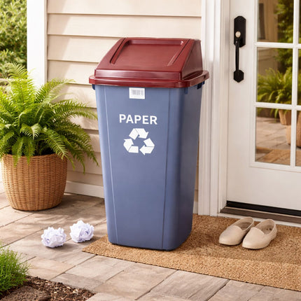 Κάδος Ανακύκλωσης 90L από Ανακυκλώσιμο Πλαστικό Καφέ