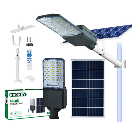 KAOKEY Ηλιακός LED Προβολέας Δρόμου 5200LM με Τηλεχειριστήριο & Αδιάβροχη Προστασία IP65