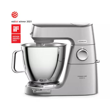 Kenwood Titanium Chef Baker XL Κουζινομηχανή 1200W 7L με Ζυγαριά Ακριβείας KVL85.704SI Ασημί
