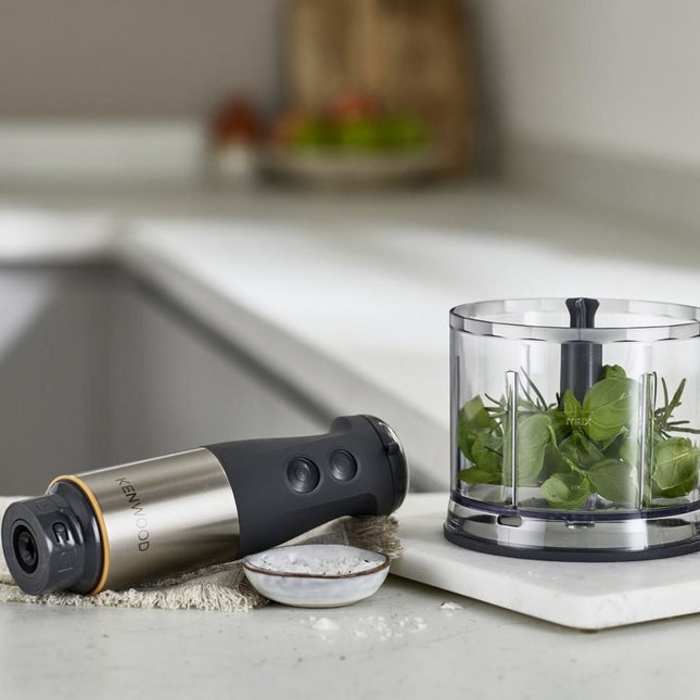 Kenwood Ραβδομπλέντερ 1000W Triblade XL με Πολυκόφτη, Αυγοδάρτη και Εξάρτημα Πουρέ HBM60.307GY Γκρι