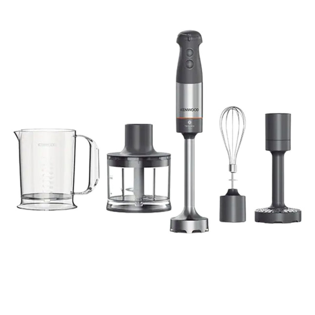 Kenwood Ραβδομπλέντερ 1000W Triblade XL με Πολυκόφτη, Αυγοδάρτη και Εξάρτημα Πουρέ HBM60.307GY Γκρι