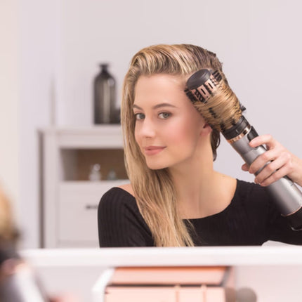 Remington Keratin Protect Περιστρεφόμενη Βούρτσα Αέρος 1000W με 4 Εξαρτήματα, Κερατίνη για Όγκο και Λεία Μαλλιά AS8810