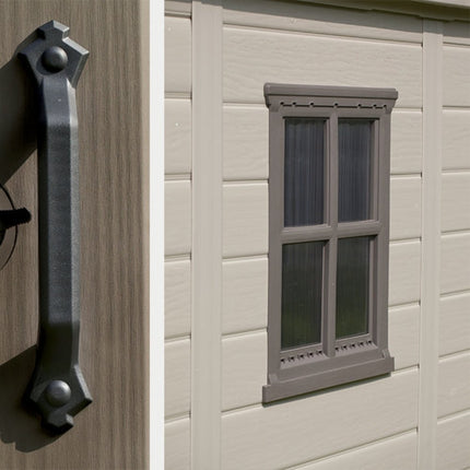 Keter Πλαστική Αποθήκη Κήπου 8X11FT με Μεγάλη Χωρητικότητα & Εφέ Ξύλου