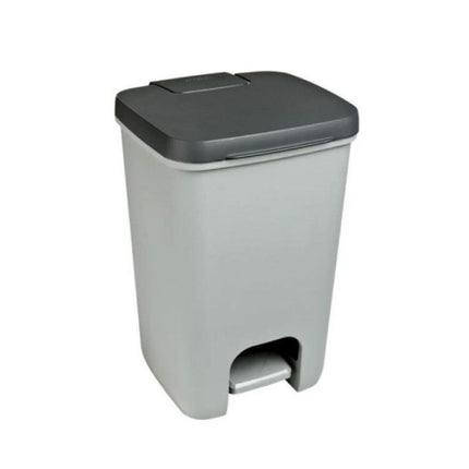 KETER Curver Atlantic Κάδος Απορριμμάτων Κουζίνας 20L με Πεντάλ Light Grey
