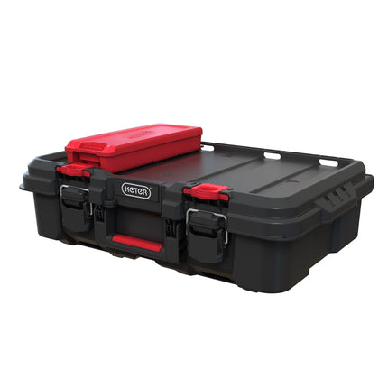 KETER Stack N Roll PTC Εργαλειοθήκη Ηλεκτρικών Εργαλείων με Ρυθμιζόμενα Χωρίσματα, Μαύρη
