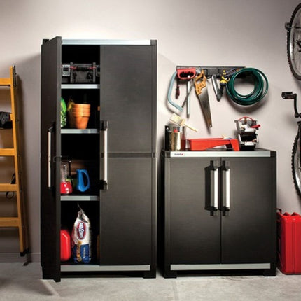 KETER Garage XL Υψίστης Αντοχής Πλαστική Ντουλάπα 188cm με 2 Πόρτες & 3 Ρυθμιζόμενα Ράφια έως 45kg Αντοχή